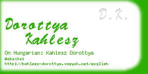 dorottya kahlesz business card